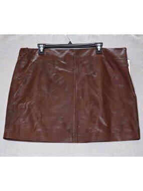 Lauren Ralph Lauren Lambskin Pencil Miniskirt - Brown